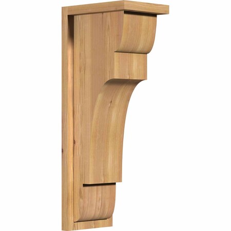 Ekena Millwork New Brighton Smooth Corbel w/Backplate, Western Red Cedar, 7 1/2"W x 10"D x 26"H COR08X10X26NEB01SWR